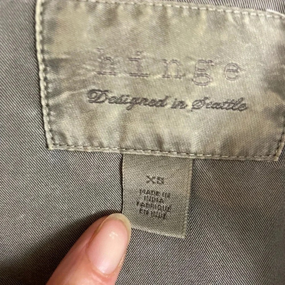 Hinge Green Rayon Blend Lightweight Full Zip Military Utility Jacket Sz XS - Picture 8 of 15